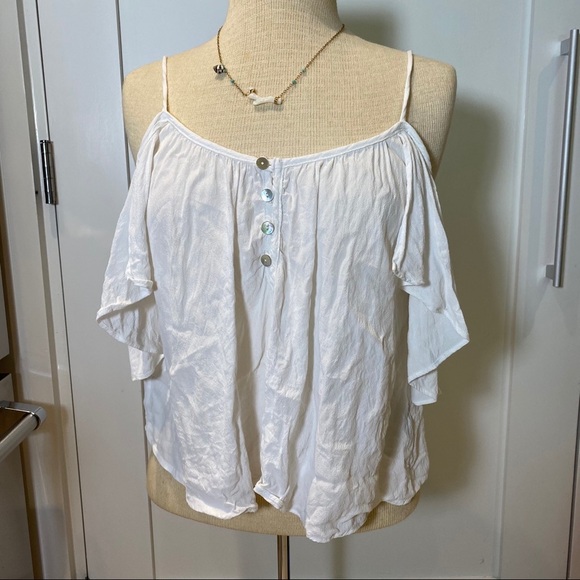 cookies Tops - Cold Shoulder Flutter Top